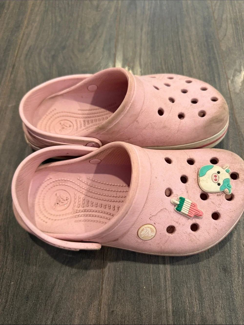 Crocs Kids Pink Clog Shoes - Lightweight Slip-On size 3 7:21